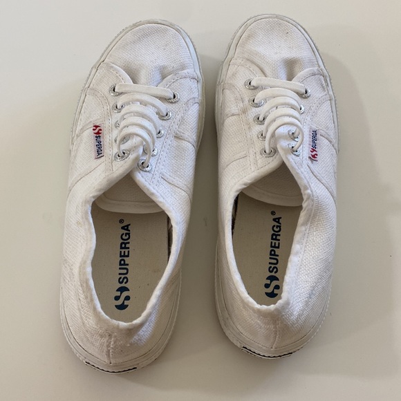 Superga 2750 Cotu Classic White Sneakers Size 7 - Picture 2 of 6